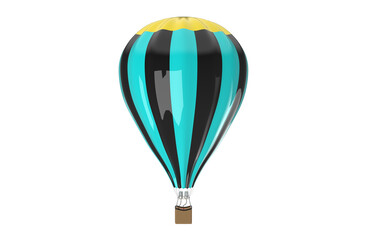 Fototapeta premium Hot air balloon isolated on white background 3d image illustration
