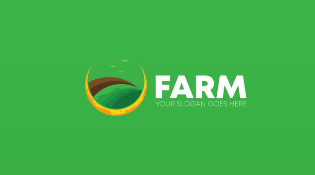 Farm Logo Design Template Vector. Nature Logo for Farm Logo Design Concept