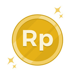 Indonesian rupiah money icon. Flat design. Editable vector format.