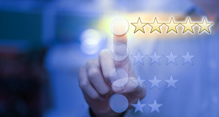 customer review web service by choose 5 stars check box show smiley face