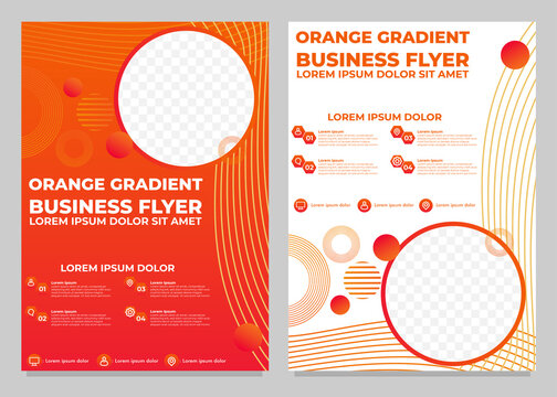 Orange Gradient Business Flyer Template Collection