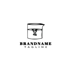 effervescent logo icon design template cartoon vector illustration