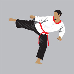 martial arts vector illustration