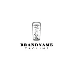 effervescent logo icon design template cartoon vector illustration