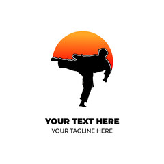 martial arts logo illustration