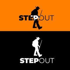 traveler and adventurer logo with simple concept