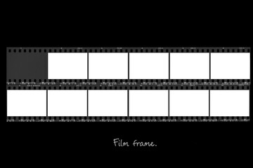 (35 mm.) film collections frame.With white space.film camera.contact sheet.
