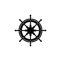 ship steering wheel logo design