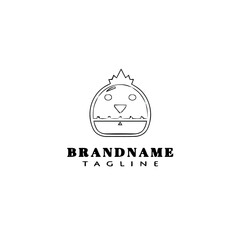 egg timer cartoon logo template icon design black isolated vector illustration