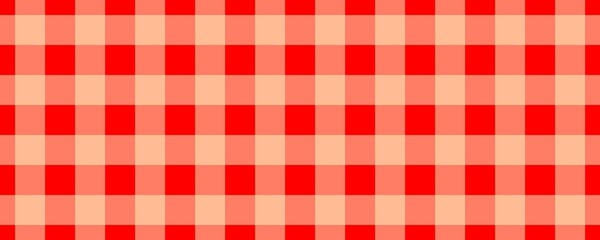 Banner, plaid pattern. Red on Beige color. Tablecloth pattern. Texture. Seamless classic pattern background.