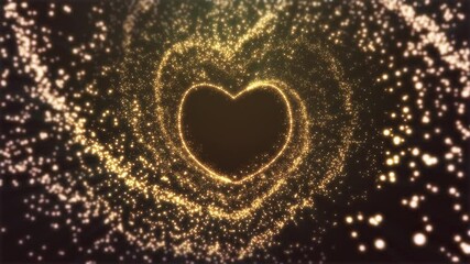 Particle Glitter Glow Heart Background Loop. Particle glow seamless loop background. - Powered by Adobe