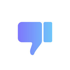 Thumbs down dislike vector icon with gradient