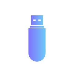 USB Flash drive vector icon with gradient