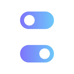 On and Off Toggle switch vector icon with gradient