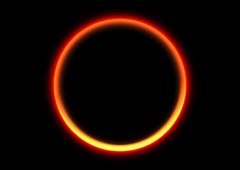 抽象的な光の輪のイラスト