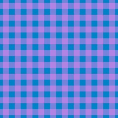 Plaid pattern. Blue on Violet color. Tablecloth pattern. Texture. Seamless classic pattern background.