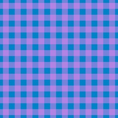 Plaid pattern. Blue on Violet color. Tablecloth pattern. Texture. Seamless classic pattern background.