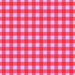 Plaid pattern. Lavender on Red color. Tablecloth pattern. Texture. Seamless classic pattern background.