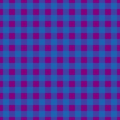 Fototapeta premium Plaid pattern. Purple on Blue color. Tablecloth pattern. Texture. Seamless classic pattern background.