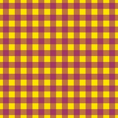 Plaid pattern. Yellow on Purple color. Tablecloth pattern. Texture. Seamless classic pattern background.