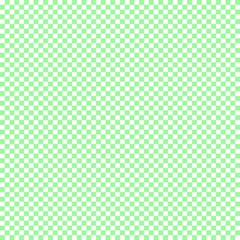 Checkerboard with very small squares. Pale Green and White colors of checkerboard. Chessboard, checkerboard texture. Squares pattern. Background.