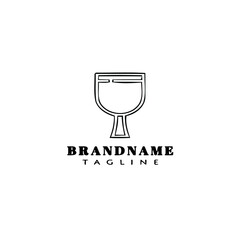 glasses logo cartoon cute icon isolated vector illustration