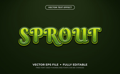Sprout Editable Vector Text Effect.
