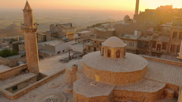 Mardin cityscape at sunset, Turkey.