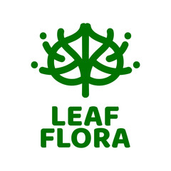 flora leaf flower Green nature logo concept design illustration