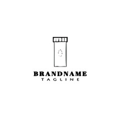 pill bottle logo icon design vector illustration