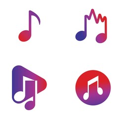 Music Note Icon Vector illustration design