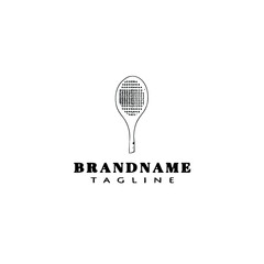 racket logo cartoon icon design vector illustration