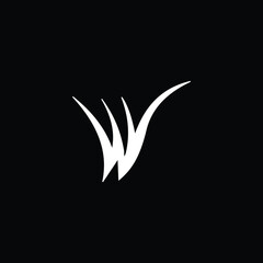 W Logo.W Letter Design Vector Illustration Modern Monogram Icon.