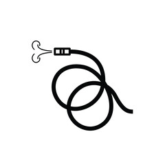 Air pump tube icon vector isolated on white, sign and symbol illustration.