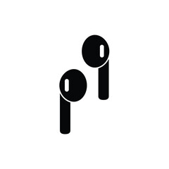 Earphone icon vector isolated on white, sign and symbol illustration.