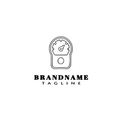 timer logo cartoon icon design template black isolated vector illustration