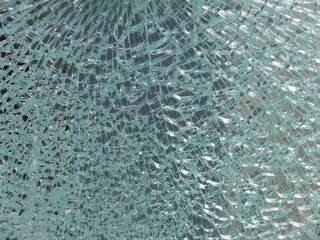 glass detail broken by impact, broken glass background