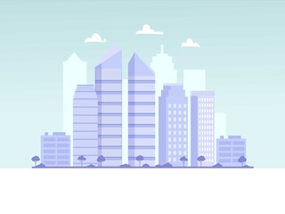 City buildings silhouette. Cityscape skyline business background