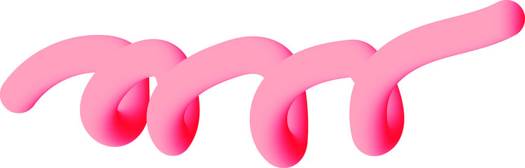  isolated simple shape 3D spiral with gradient