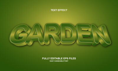 garden text effect editable