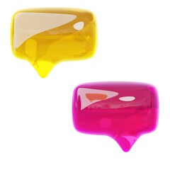 Bubble speech, chat bubbles. 3d render illustration