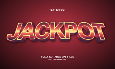 jackpot text effect editable