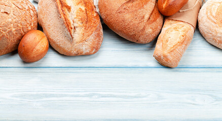 Various types of bread