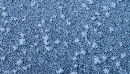 fancy patterns on ice created in frosty weather on the river