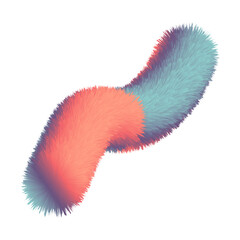  isolated 3d fur simple shape 3d wave zigzag vector isolated with gradient