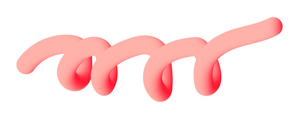  isolated simple shape 3D spiral with gradient