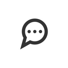 Chat speech bubble and dialog balloon line style vector icon