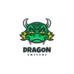 Illustration vector graphic of Head Dragon, good for logo design