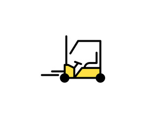 Forklift line icon. Vector symbol in trendy flat style on white background. Commerce sing for design.