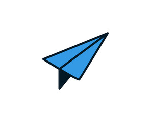 Paper airplane line icon. Vector symbol in trendy flat style on white background. Commerce sing for design.